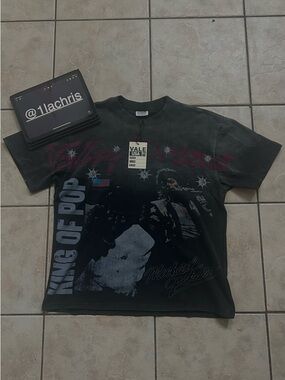Black Graphic Short Sleeve Kids Tee - Michael Jackson Inspired